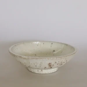 Weathered Off-White Decorative Serving Bowl