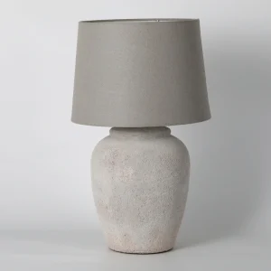 Minimalist Whitewashed Ceramic Table Lamp