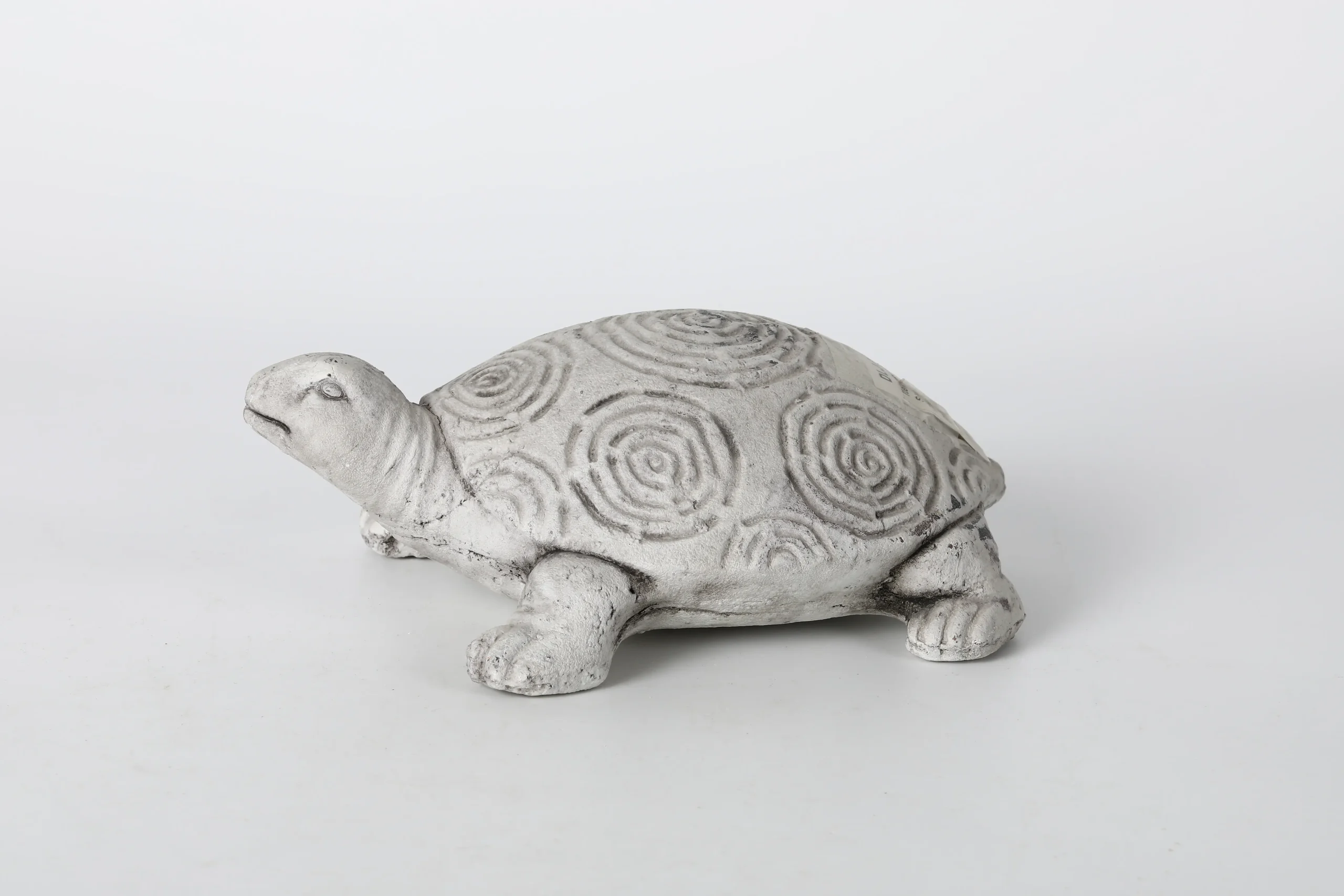 Textured Grey Ceramic Turtle Figurine