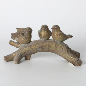 Ceramic Birds on Branch Decor