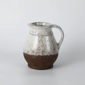 Small Two-Tone White & Terracotta Pitcher Vase