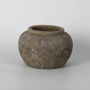 Small Rustic Brown Earthenware Pot Vase