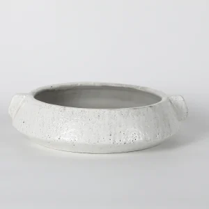 Small Two-Handled White Ceramic Bowl