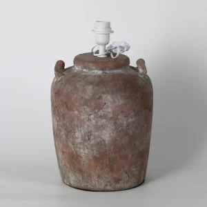 Rustic Red Distressed Ceramic Accent Lamp