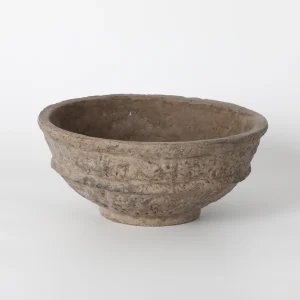 Rustic Earthenware Brown Decorative Bowl