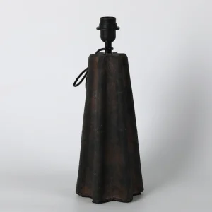 Tall Black Rustic Ceramic Floor Lamp Base