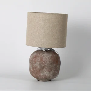 Earthy Terracotta Textured Ceramic Lamp