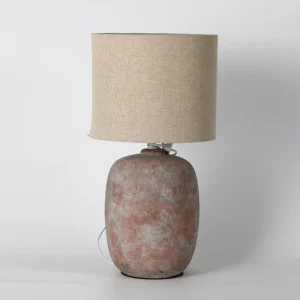 Weathered Terracotta Ceramic Bedside Lamp