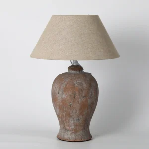 Vintage Brown Distressed Ceramic Table Lamp