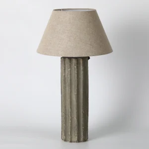 Ribbed Column Ceramic Table Lamp