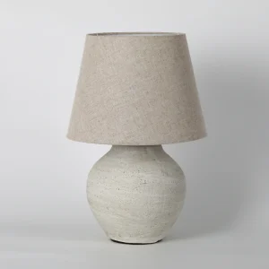 Simple Off-White Matte Ceramic Table Lamp