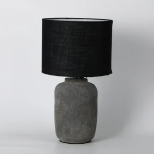 Dark Grey Modern Ceramic Bedside Lamp