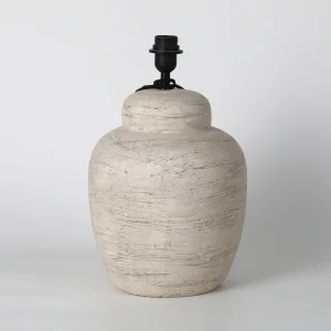 Large Off-White Ceramic Table Lamp