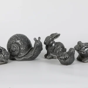 Grey Ceramic Garden Critter Set