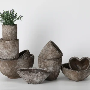 Assorted Brown Rustic Ceramic Pottery Set